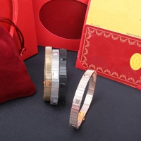 Bracelet en acier titane plaqué or 18 carats classique Zhixuan, avec ruban fileté, bijoux assortis pour couple, meilleur cadeau d'anniversaire