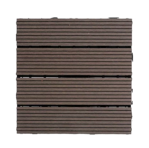 Modern Design WPC DIY Deck Tiles with Smooth Surface and Wood Grain Interlocking Click System for <b>Garden</b> & Park Outdoor Use - Product Image 1