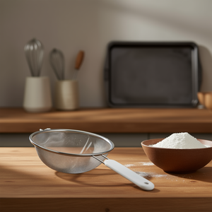 Metaltex Medium Kitchen Sieve Stainless Steel Fine Mesh <b>Strainer</b> For Baking And Cooking - Product Image 3