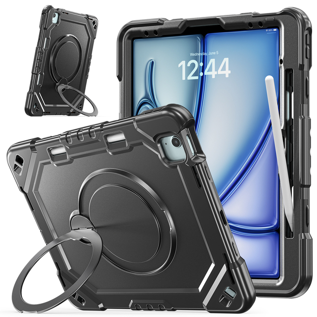 Thick Silicone Shockproof Rugged Tablet case for iPad 10th Generation 10.9 Inch 2022 Heavy Duty Cover With Shoulder Strap Stand