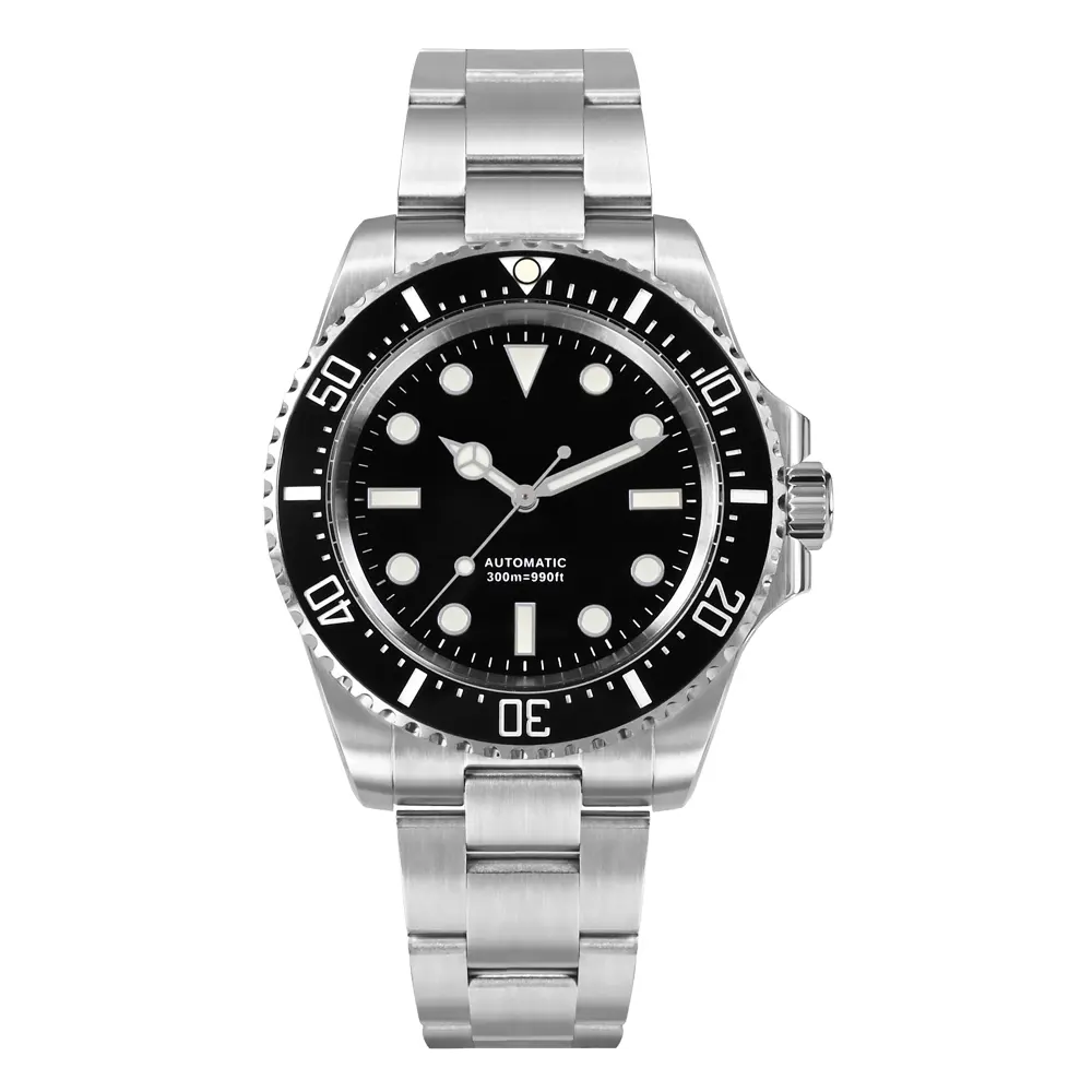 Fashion Black Luxury Diver 10atm impermeabile luminoso Automatico subacqueo Reloj Automatico Hombre orologi meccanici da uomo