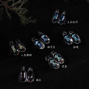 สร้อยคอจี้แมงกะพรุนแก้วทำมือ Daisy Jewelry พร้อมสายไม้ไผ่ จี้คริสตัลรูปสัตว์ ของขวัญสุดหรู - Product Image 4