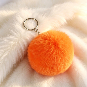 Colorful Faux Fur Pompom Key Ring Soft Fluffy Ball Keychain Daily <b>Bag</b> <b>Charm</b> Pendant for Girls - Product Image 1