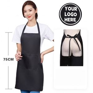 Tablier de travail noir en gros pour club de jardinage, cadeau promotionnel pour membre, tablier imperméable personnalisé pour événement extérieur - Product Image 1