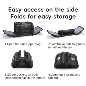 ROCKBROS Custom de grande capacidade PVC assento traseiro motocicleta bagagem saco impermeável motocicleta mochila para viagens - Product Image 3