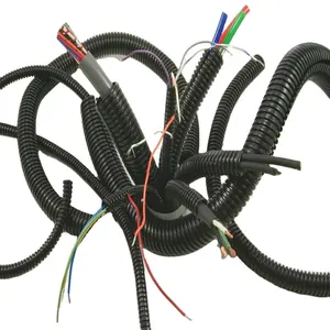 Tubo corrugado de plástico para cables, protección de arnés de cables