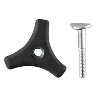 1 jeu de poignées triangulaires pour guidon, bouton de roue et boulons de fixation de remplacement pour Honda et de nombreux autres accessoires de tondeuse à gazon