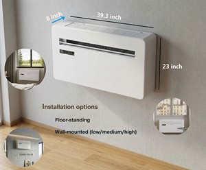 Climatiseur <span class=keywords><strong>mural</strong></span> <span class=keywords><strong>monobloc</strong></span> haute performance 9000 Btu, nouvelle génération à fréquence variable, sans unité extérieure, pour usage hôtelier - Product Image 2