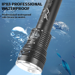 Lampe de poche de plongée avec lanière 100M sous-marine IP68 étanche 15000 Lumens <span class=keywords><strong>Scuba</strong></span> 60W LED torche pêche en mer sous-marin lumière de plongée - Product Image 4