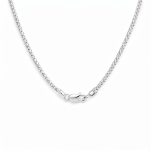 Cadena Minimalista de Platino Pt950 con Eslabones Entrelazados, Color Blanco Espina de Pescado, Unisex, para Regalo, Uso Formal - Product Image 1