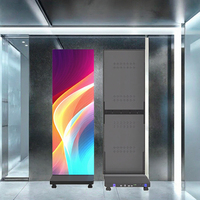 Kiosque publicitaire tactile LCD sur pied de 45 pouces, classé IP65, avec animation pour la signalisation en magasin, la navigation et l'utilisation en ascenseur
