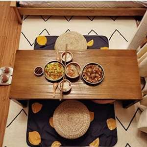 Alfombra Redonda de Paja Tejida a Mano, Ecológica, de Yute Trenzado, Alfombra Artesanal para Interiores y Exteriores, Decoración Zen - Product Image 3