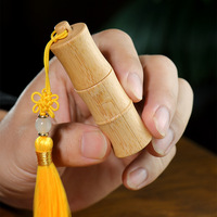 Flaconi Roll-on di Lusso in Vetro e Legno di Bambù da 5ml e 10ml, Ricaricabili e Senza Profumo, per Oli Essenziali e Profumi
