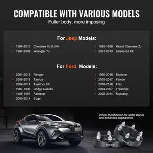 DB ขายส่ง1 "5" x4.5 "4ชิ้นสีดำปลอม5ล้ออะแดปเตอร์ทำจากอลูมิเนียมอัลลอยขนาด20มม. 15มม." - Product Image 4