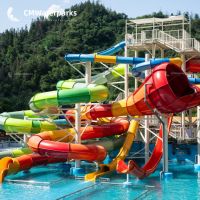 Meistverkaufte Fiberglas-Wasserrutsche Schwimmbadrutsche Resort-Vergnügungspark-Ausrüstung Geeignet für Kinder und Erwachsene