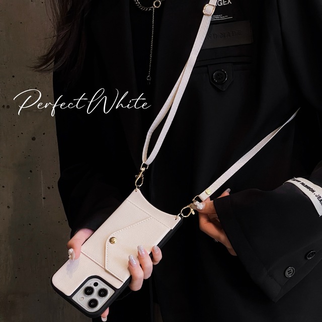 Street Fashion Female Women Lanyard Crossbody Card Slot Pocket Holder Leather Phone Case for iPhone 15 Pro Max