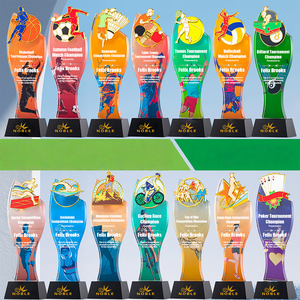 Personalizzato creativo basket calcio biliardo Badminton bicicletta trofeo di cristallo per giochi sportivi e <span class=keywords><strong>campionato</strong></span> - Product Image 3