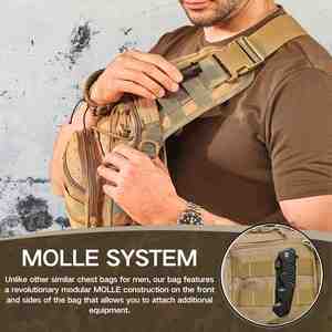 กระเป๋าสะพายไหล่ไนลอนทนทานสำหรับผู้ชาย เหมาะสำหรับกิจกรรมกลางแจ้ง ปั่นจักรยาน - Product Image 5