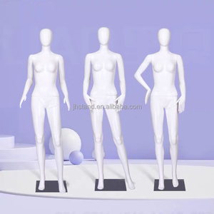 Maniquí de Mujer para Exhibición en Tiendas, Maniquí de Plástico de Cuerpo Completo, Maniquí Femenino Sexy de Pie, Blanco Brillante - Product Image 2