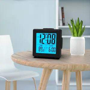 China Cheap Antique Mini Plastic Electronic Kids Night Light Table Desk Traveling Lcd Digital Alarm Clock For Home Decoration