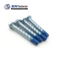 Vis d'ancrage pour maçonnerie à filetage grossier M6 M8 M10 M12 en acier zingué GW, vis à béton