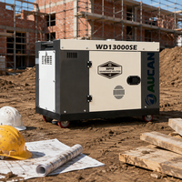 Générateur diesel silencieux AUCAN WD13000SE, groupe électrogène portable insonorisé avec AVR pour usage domestique et industriel