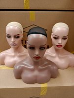 Tête de mannequin en plastique avec épaules, nouveau design, prix abordable, pour présentation de perruques