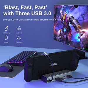 Base de Soporte para Steam Deck 6 en 1 con HDMI, Ethernet 1000M y PD <span class=keywords><strong>3</strong></span>.0 Base de Conexión USB C para Steam Deck - Product Image 1