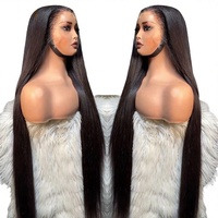 Perruque Lace Frontale 13X6 en Cheveux Humains Naturels Pré-Pluckée, Sans Colle, Lisse, avec Dentelle HD, Cheveux Remy et Baby Hair