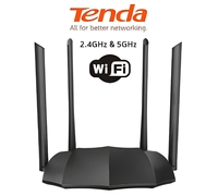 Routeur sans fil double bande Gigabit Tenda AC8 AC1200 d'occasion avec 4 antennes externes 6dBi RJ45, micrologiciel anglais, Grade A