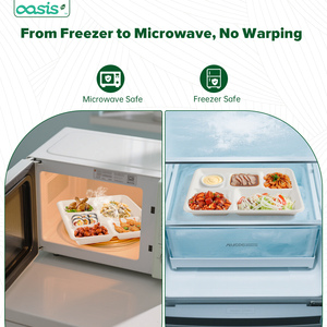 Tùy chỉnh 10x8 "5-Ngăn dùng một lần giấy tấm cắm trại sử dụng không thấm nước không thấm mỡ compostable phân hủy Heavy-Duty - Product Image 4