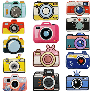 Retro Camera Embroidered <b>Iron</b> On Patch - Product Image 1