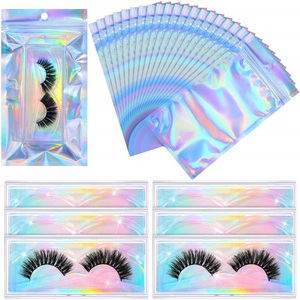 Sac d'emballage de luxe personnalisé en film laser arc-en-ciel à trois soudures latérales avec différentes options de capacité - Product Image 1