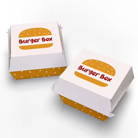 Boîte à hamburger et à sushi en papier kraft recyclé personnalisable, gaufrage, revêtement UV, matériaux de qualité alimentaire pour la conception de logo, emballage