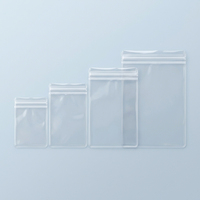 Sacs en plastique transparents refermables en PVC avec fermeture à glissière et adhésif pour l'emballage de bijoux et de montres
