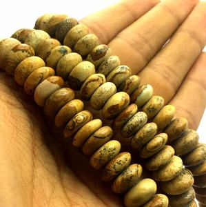 Glorious Quality Natural Picture Jasper Beads 4mm-8mm Rondelle Shape Loose Beads for <b>Bracelet</b> Jewelry Making Plain Gemstone - Product Image 1