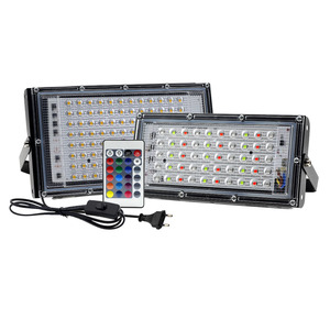 Đèn Pha <span class=keywords><strong>Led</strong></span> <span class=keywords><strong>50W</strong></span> 100W Với Điều Khiển Từ Xa Đèn Pha Nhôm Chống Nước Ngoài Trời Đèn Pha <span class=keywords><strong>RGB</strong></span> Cho Cảnh Quan Công Viên Vườn - Product Image 1