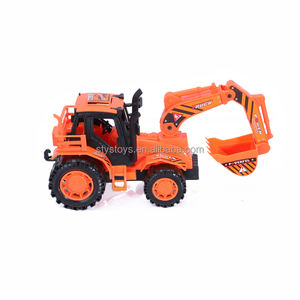 Clásicos Inercial <span class=keywords><strong>Bulldozer</strong></span> Camión Juguetes Plástico Fricción Powered Juguete Excavadora Camión - Product Image 5