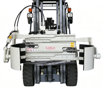 Pince à fût latérale LDSJ pour chariot élévateur, 2/4 pinces pour la manutention de seaux, pince à fût robuste, modèle basculant ISO 2A/3A, garantie 2 ans