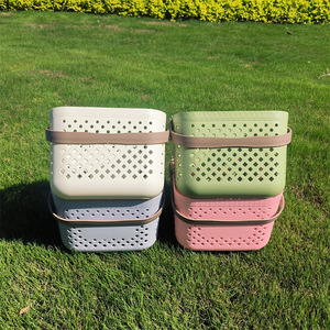 Portable Storage <b>Basket</b> Rectangle PP <b>Stackable</b> Bath Bathroom Student Dormitory Large Size Neatening Organizer - Product Image 4