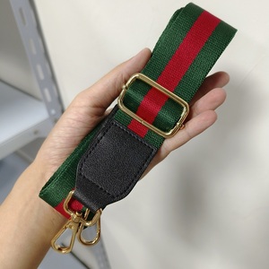 3,8 cm brede luxe klassieke gestreepte crossbody riem rood groen blauw zwart verstelbare gitaar handtas schoudertas riemen - Product Image 2