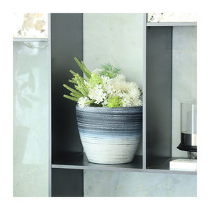 HUAZHIAI Pots de fleurs et jardinières en <span class=keywords><strong>plastique</strong></span> cylindriques rustiques et mats de bureau pour intérieur et extérieur - Product Image 1