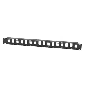 Bolein 19 "1U 16 Port Blank Patch Panel 24 Port Entladen Sie das leere Patch Panel für Keystone Jack Module