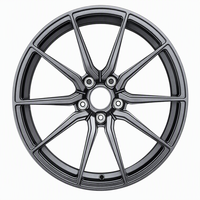 Rines de Aleación Forjados Monobloque Personalizados, Aluminio 6061-T6, Acabado Mate Color Gris Metálico, para Vehículos de Lujo y Alto Rendimiento, 17"-24"