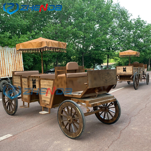 Customized Wedding Horse Drawn Carriage New Cars Wood Sightseeing Electric Horse Carriage Horseless Electric for Sale - Product Image 3