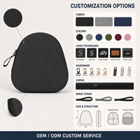 Étui de transport rigide en EVA pour casque, sac de rangement en tissu gris imperméable, étui de voyage portable et protecteur