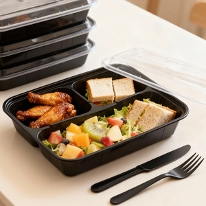 2025 Hot Bán cấp thực phẩm Takeaway nhà hàng Hộp nhựa dùng một lần ăn trưa hộp đưa ra <span class=keywords><strong>container</strong></span> thực phẩm Brunch <span class=keywords><strong>container</strong></span> - Product Image 1