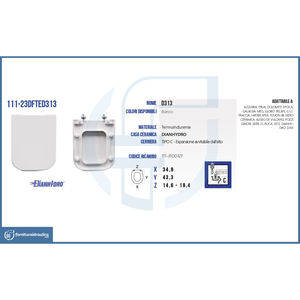 Sedili WC Termoindurenti Impermeabili D313 di Qualità Premium per un'Igiene Ottimale - Product Image 2