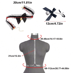 Giocattolo Sessuale per Donna BDSM con Manette in Pelle, Imbracatura SM, Lingerie, Morsetti per Capezzoli, <span class=keywords><strong>Collare</strong></span> del Piacere, <span class=keywords><strong>Bondage</strong></span> per Adulti per Coppie - Product Image 5