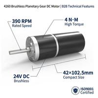 Moteur CC à engrenages planétaires sans balais personnalisé 42 mm 12 V 24 V, couple élevé 4 Nm, contrôle de vitesse PWM, pour purificateur d'air, appareil médical et électroménager
